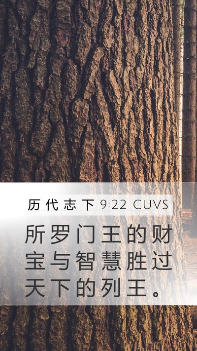 历 代 志 下 9:22 CUVS Bible Verse Image