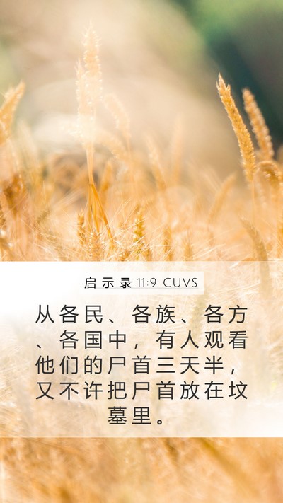 启 示 录 11:9 CUVS Bible Verse Image