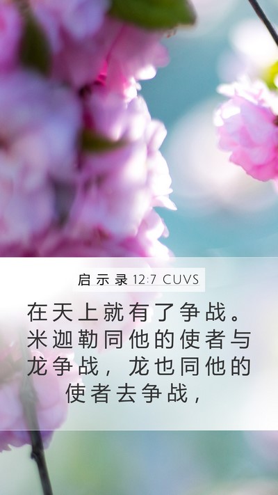 启 示 录 12:7 CUVS Bible Verse Image