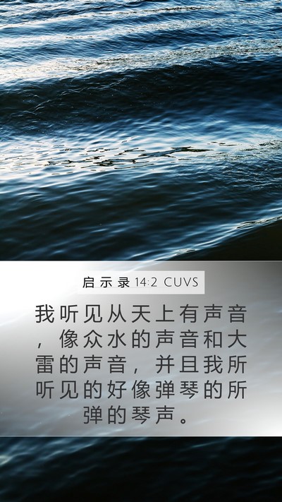 启 示 录 14:2 CUVS Bible Verse Image
