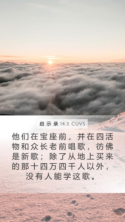 启 示 录 14:3 CUVS Bible Verse Image