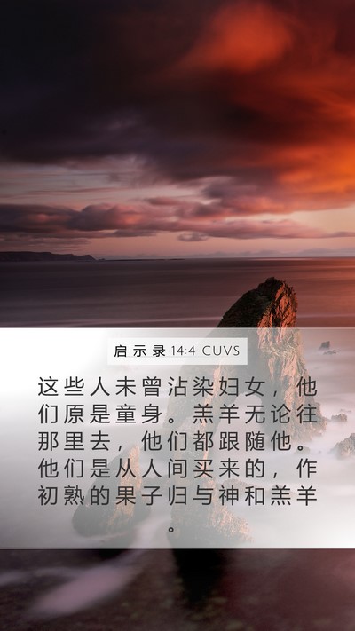 启 示 录 14:4 CUVS Bible Verse Image