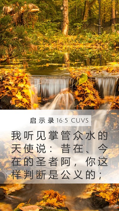 启 示 录 16:5 CUVS Bible Verse Image