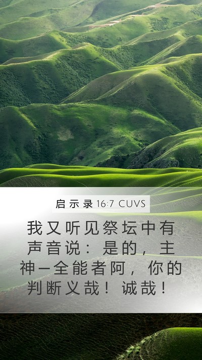 启 示 录 16:7 CUVS Bible Verse Image