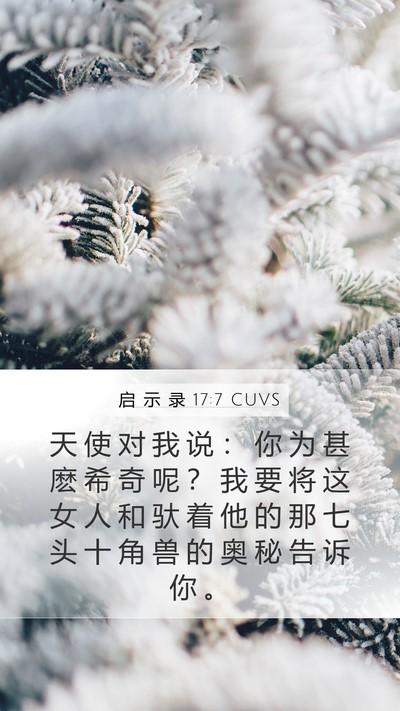 启 示 录 17:7 CUVS Bible Verse Image