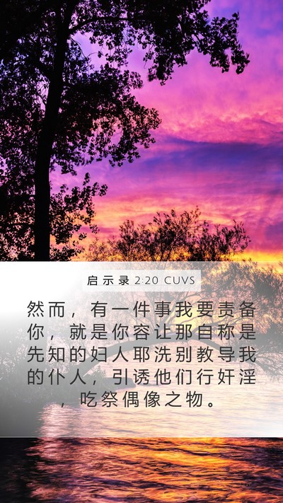 启 示 录 2:20 CUVS Bible Verse Image