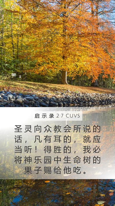启 示 录 2:7 CUVS Bible Verse Image