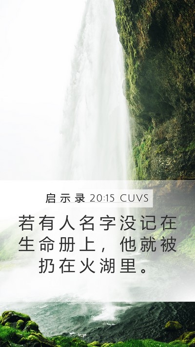启 示 录 20:15 CUVS Bible Verse Image