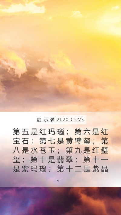 启 示 录 21:20 CUVS Bible Verse Image