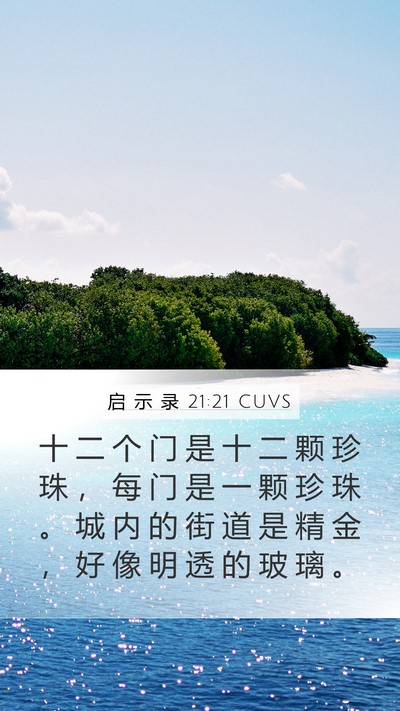 启 示 录 21:21 CUVS Bible Verse Image