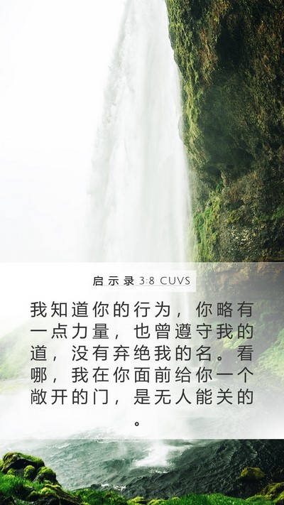 启 示 录 3:8 CUVS Bible Verse Image