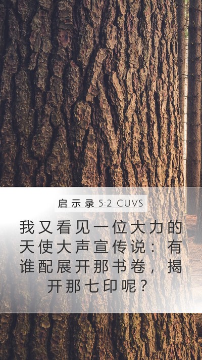 启 示 录 5:2 CUVS Bible Verse Image