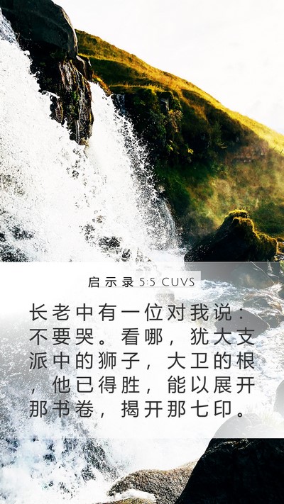 启 示 录 5:5 CUVS Bible Verse Image