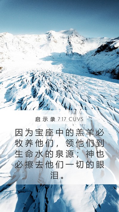 启 示 录 7:17 CUVS Bible Verse Image