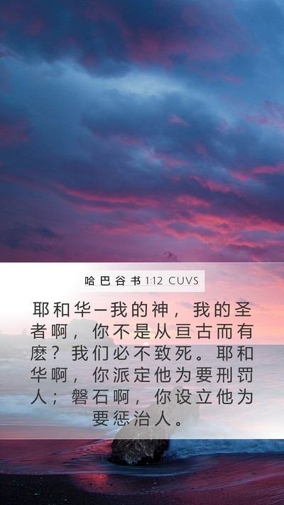 哈 巴 谷 书 1:12 CUVS Bible Verse Image