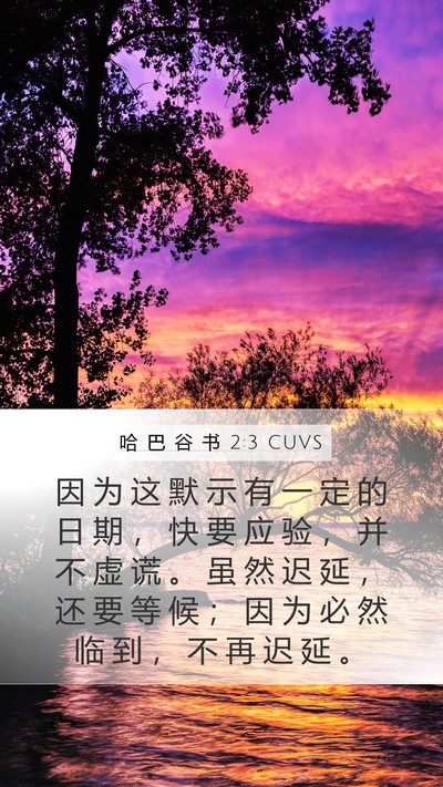 哈 巴 谷 书 2:3 CUVS Bible Verse Image