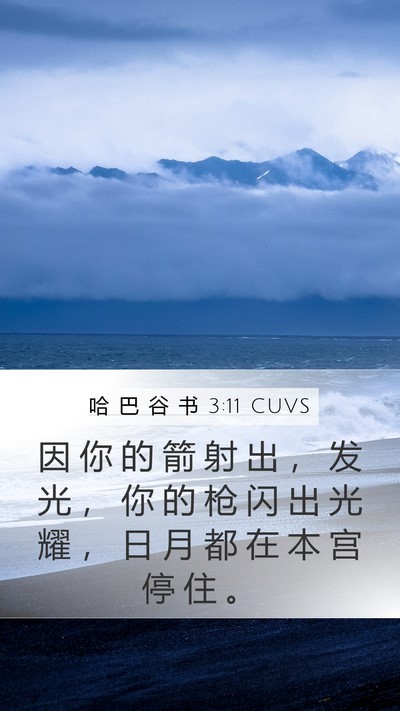 哈 巴 谷 书 3:11 CUVS Bible Verse Image
