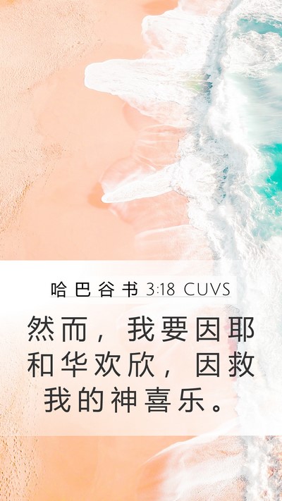 哈 巴 谷 书 3:18 CUVS Bible Verse Image