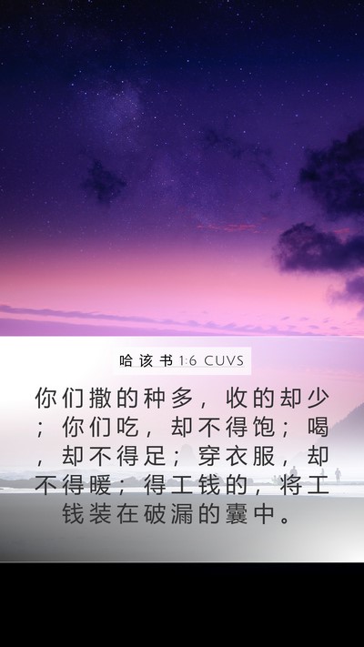 哈 该 书 1:6 CUVS Bible Verse Image