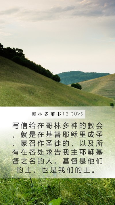 哥 林 多 前 书 1:2 CUVS Bible Verse Image