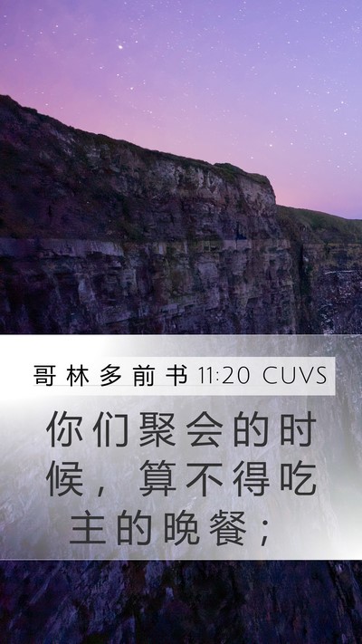 哥 林 多 前 书 11:20 CUVS Bible Verse Image