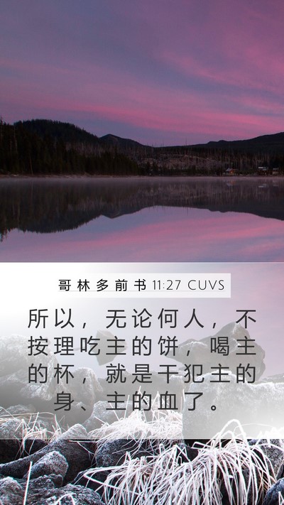 哥 林 多 前 书 11:27 CUVS Bible Verse Image