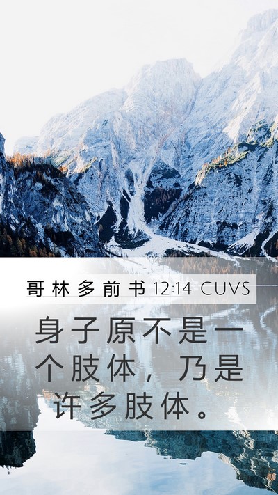 哥 林 多 前 书 12:14 CUVS Bible Verse Image