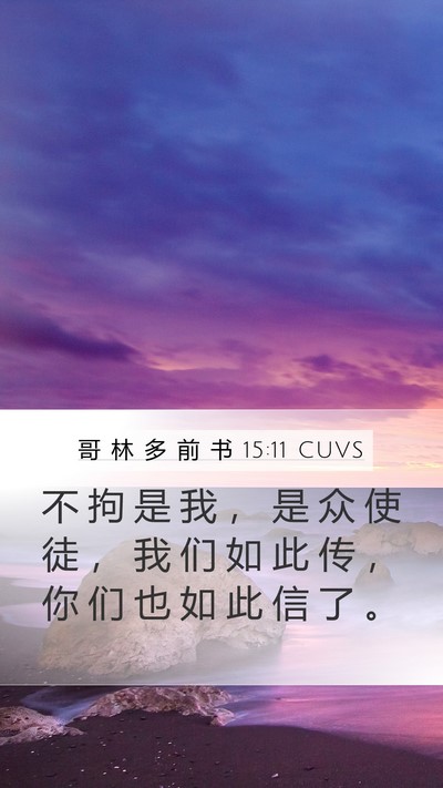 哥 林 多 前 书 15:11 CUVS Bible Verse Image