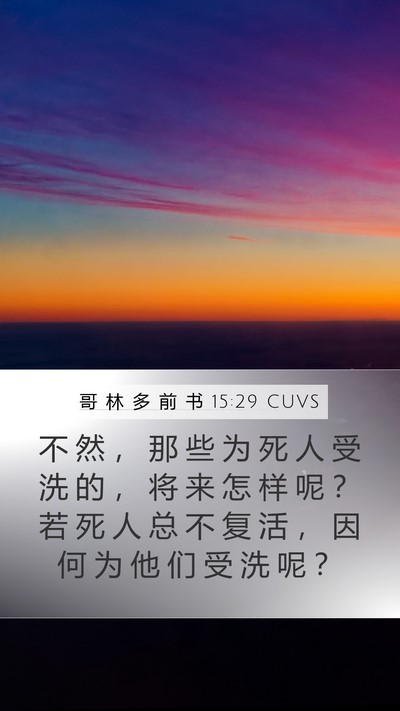 哥 林 多 前 书 15:29 CUVS Mobile Phone Wallpaper - 不 然 ， 那 些 为 死 人 受 洗 的 ， - Mobile Bible Verse Wallpaper