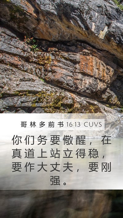 哥 林 多 前 书 16:13 CUVS Bible Verse Image
