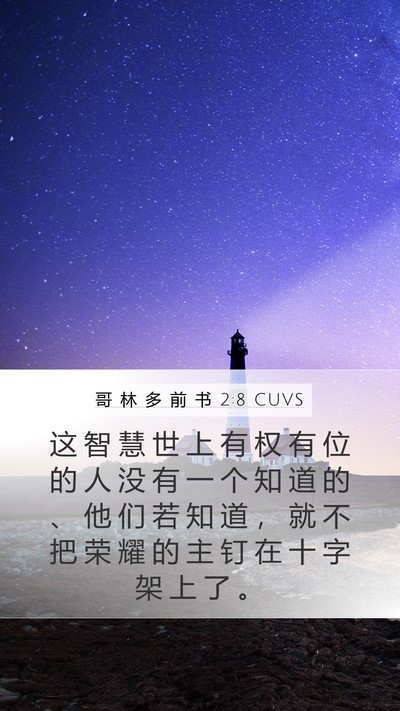哥 林 多 前 书 2:8 CUVS Bible Verse Image