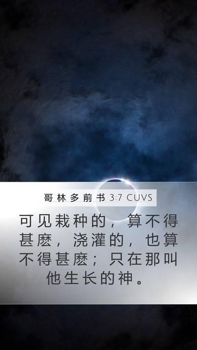哥 林 多 前 书 3:7 CUVS Bible Verse Image