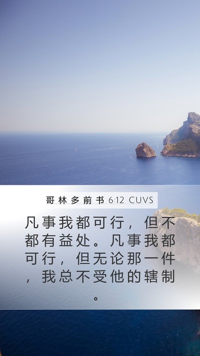 哥 林 多 前 书 6:12 CUVS Bible Verse Image