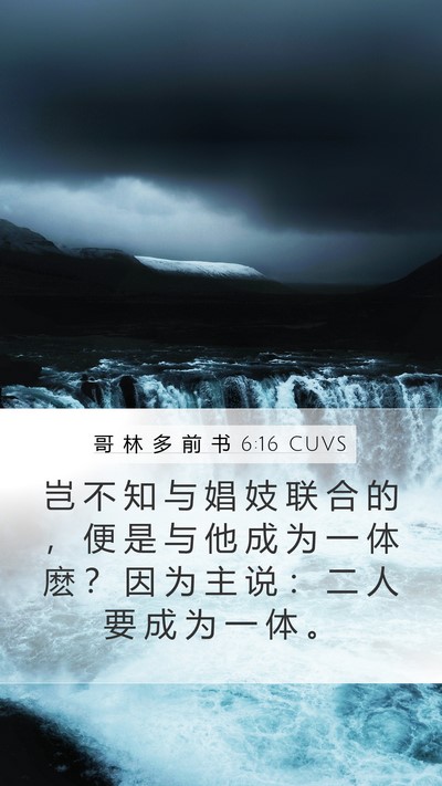 哥 林 多 前 书 6:16 CUVS Bible Verse Image