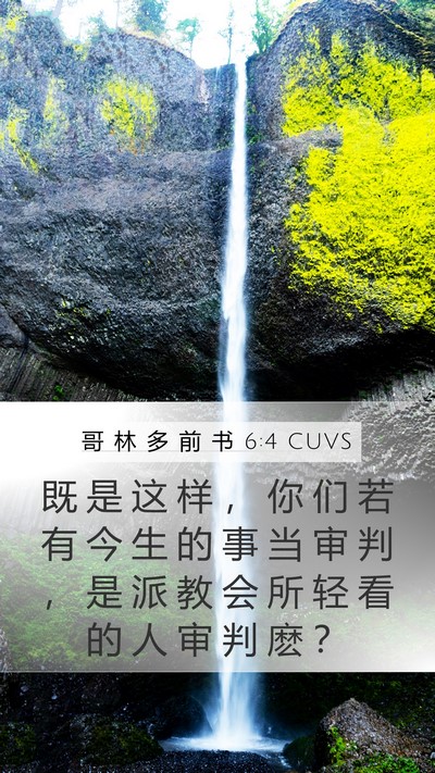 哥 林 多 前 书 6:4 CUVS Bible Verse Image