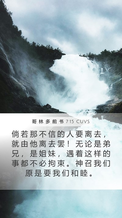 哥 林 多 前 书 7:15 CUVS Bible Verse Image