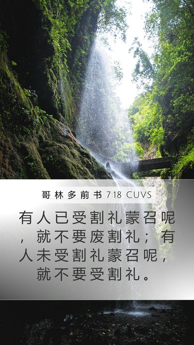 哥 林 多 前 书 7:18 CUVS Bible Verse Image