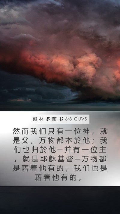 哥 林 多 前 书 8:6 CUVS Bible Verse Image
