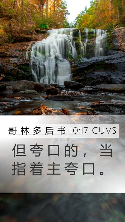 哥 林 多 后 书 10:17 CUVS Bible Verse Image