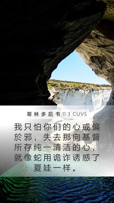 哥 林 多 后 书 11:3 CUVS Bible Verse Image