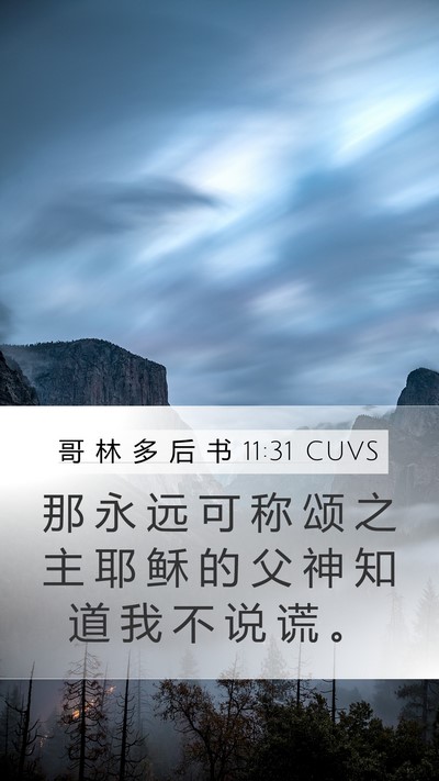 哥 林 多 后 书 11:31 CUVS Bible Verse Image