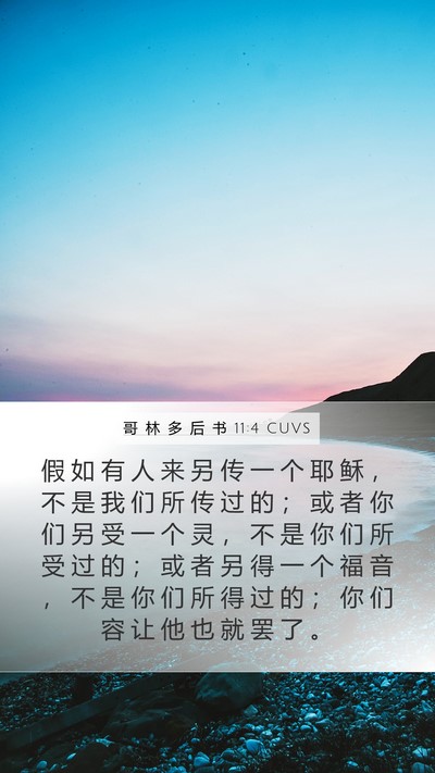 哥 林 多 后 书 11:4 CUVS Bible Verse Image
