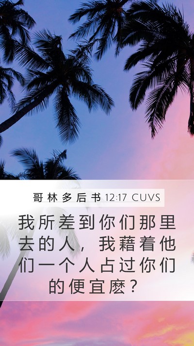 哥 林 多 后 书 12:17 CUVS Bible Verse Image