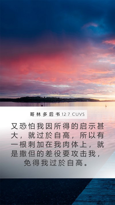 哥 林 多 后 书 12:7 CUVS Bible Verse Image