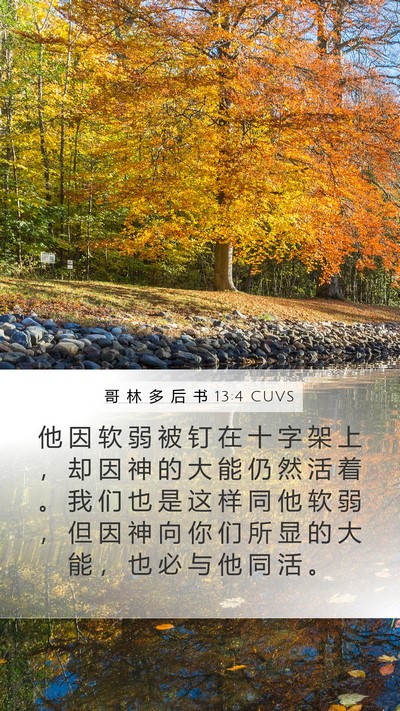 哥 林 多 后 书 13:4 CUVS Bible Verse Image