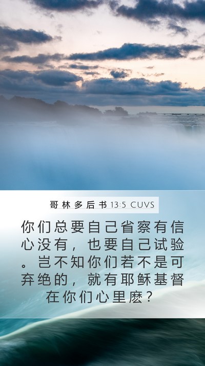 哥 林 多 后 书 13:5 CUVS Bible Verse Image