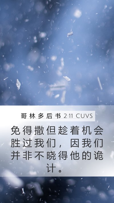 哥 林 多 后 书 2:11 CUVS Bible Verse Image