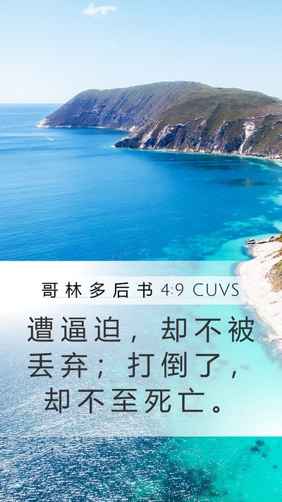 哥 林 多 后 书 4:9 CUVS Bible Verse Image