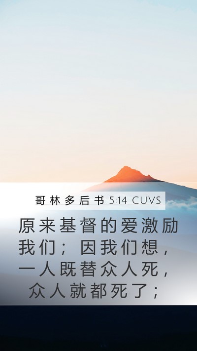 哥 林 多 后 书 5:14 CUVS Bible Verse Image