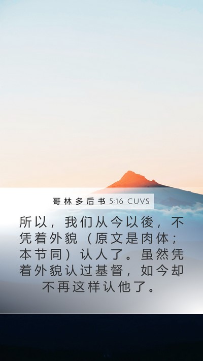 哥 林 多 后 书 5:16 CUVS Bible Verse Image